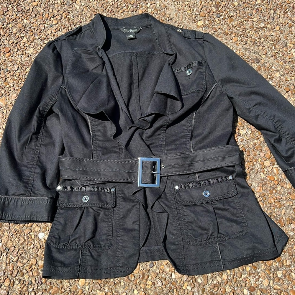White House Black Market Black Everyday 3/4 Sleeve Blazer